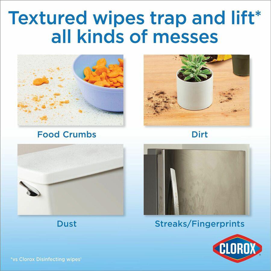Clorox Multipurpose Paper Towel Wipes - Ready-To-Use Wipe - Lemon Verbena Scent - 75 / Canister - 1 Each - White. Picture 19
