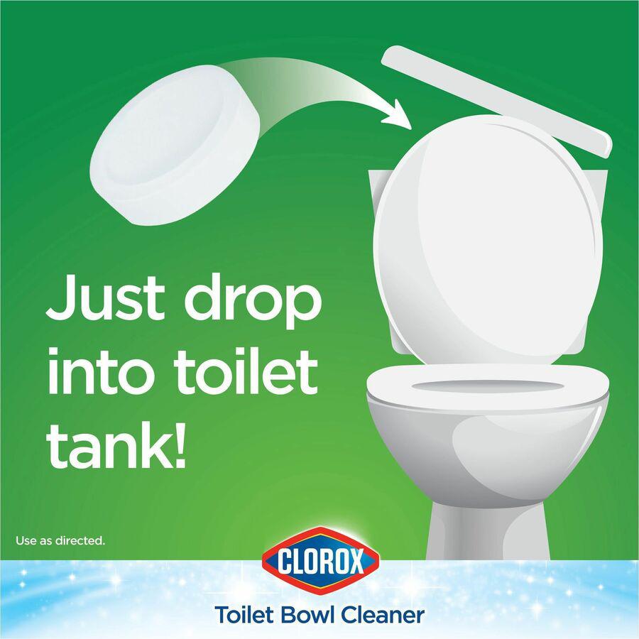 Clorox Ultra Clean Toilet Tablets Bleach - For Toilet Bowl - 3.50 oz (0.22 lb) - 2 / Pack - 1 Each - Deodorize - White. Picture 22