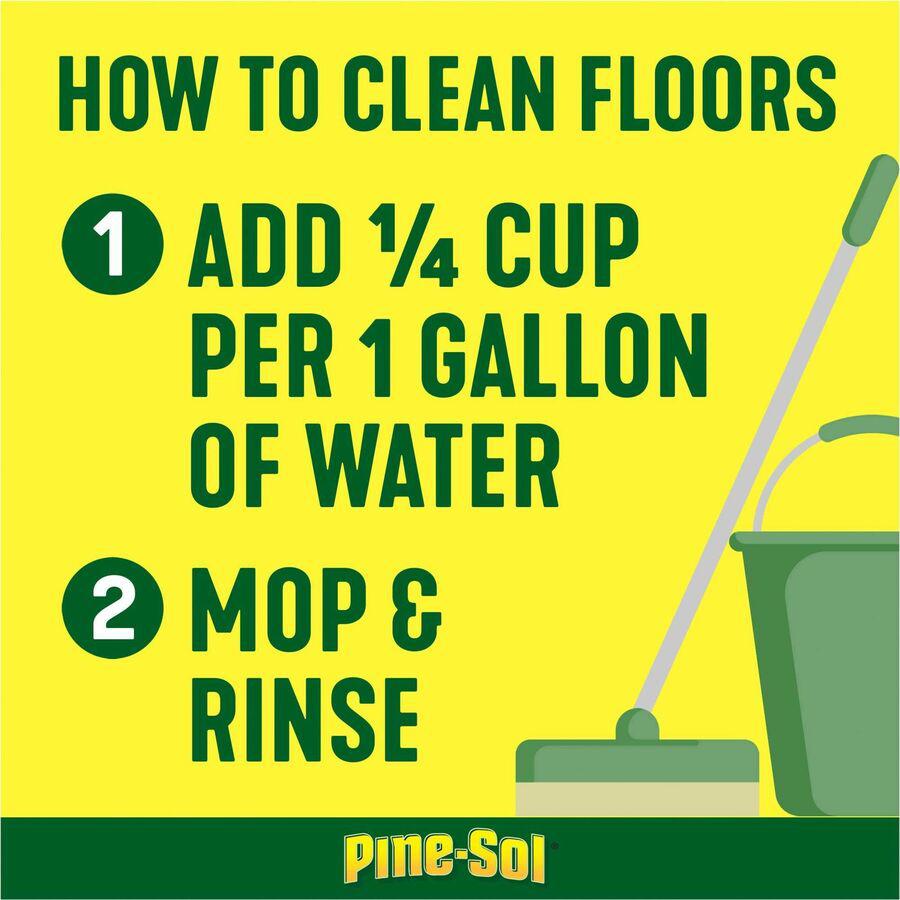 Pine-Sol All Purpose Multi-Surface Cleaner - Concentrate - 28 fl oz (0.9 quart) - Lemon Fresh Scent - 12 / Carton - Deodorize, Long Lasting, Non-sticky, Rinse-free, Disinfectant - Yellow. Picture 20