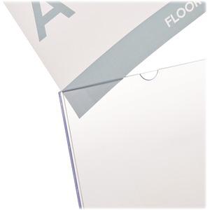 Deflecto Superior Image Slanted Sign Holders - 1 Each - 7" Width x 5" Height - Top Loading - Plastic - Clear. Picture 4