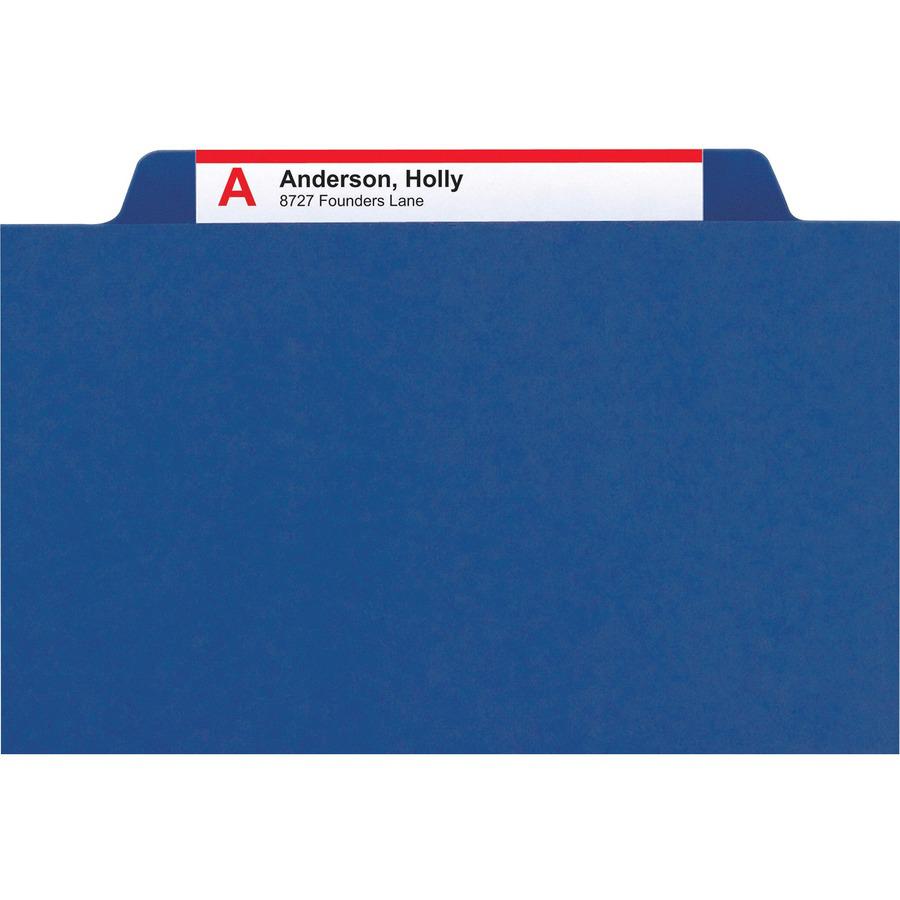 Smead SafeSHIELD 2/5 Tab Cut Letter Recycled Classification Folder - 8 1/2" x 11" - 2" Expansion - 2 x 2S Fastener(s) - 2" Fastener Capacity for Folder - Top Tab Location - Right of Center Tab Positio. Picture 6