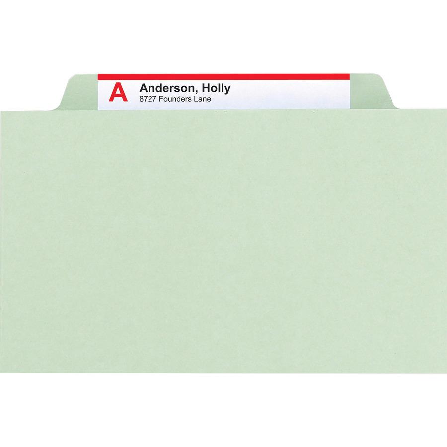 Smead SafeSHIELD 2/5 Tab Cut Letter Recycled Classification Folder - 8 1/2" x 11" - 2" Expansion - 2 x 2S Fastener(s) - Folder - Top Tab Location - Right of Center Tab Position - 1 Divider(s) - Pressb. Picture 8