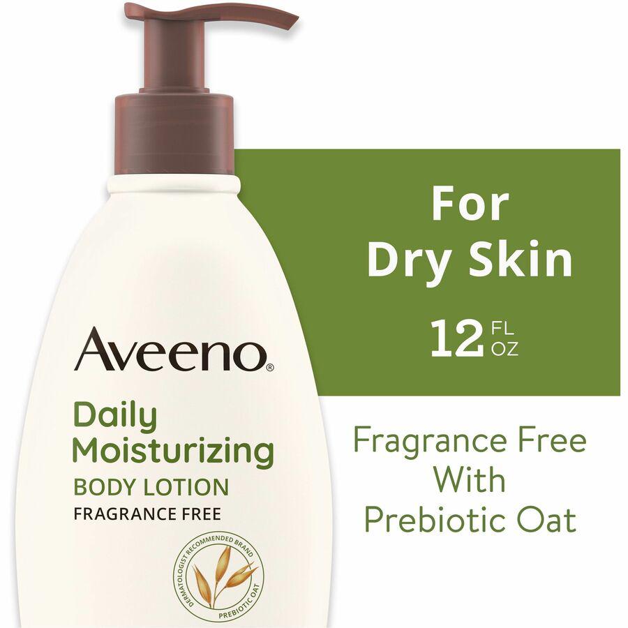 Aveeno&reg; Daily Moisturizing Lotion - Lotion - 12 oz (340.2 g) - Non-fragrance - For Dry, Sensitive Skin - Non-greasy, Non-comedogenic, Hypoallergenic, Absorbs Quickly - 1 Each. Picture 8