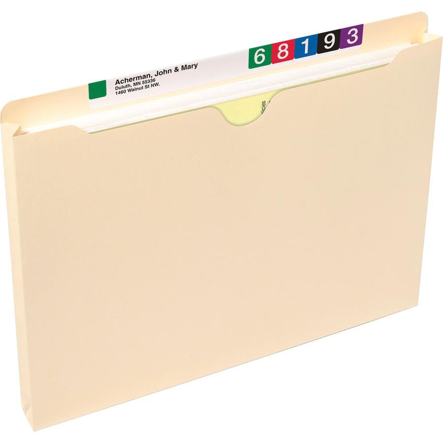 Smead Letter Recycled File Jacket - 8 1/2" x 11" - 1" Expansion - Manila - Manila - 10% Recycled - 50 / Box. Picture 5