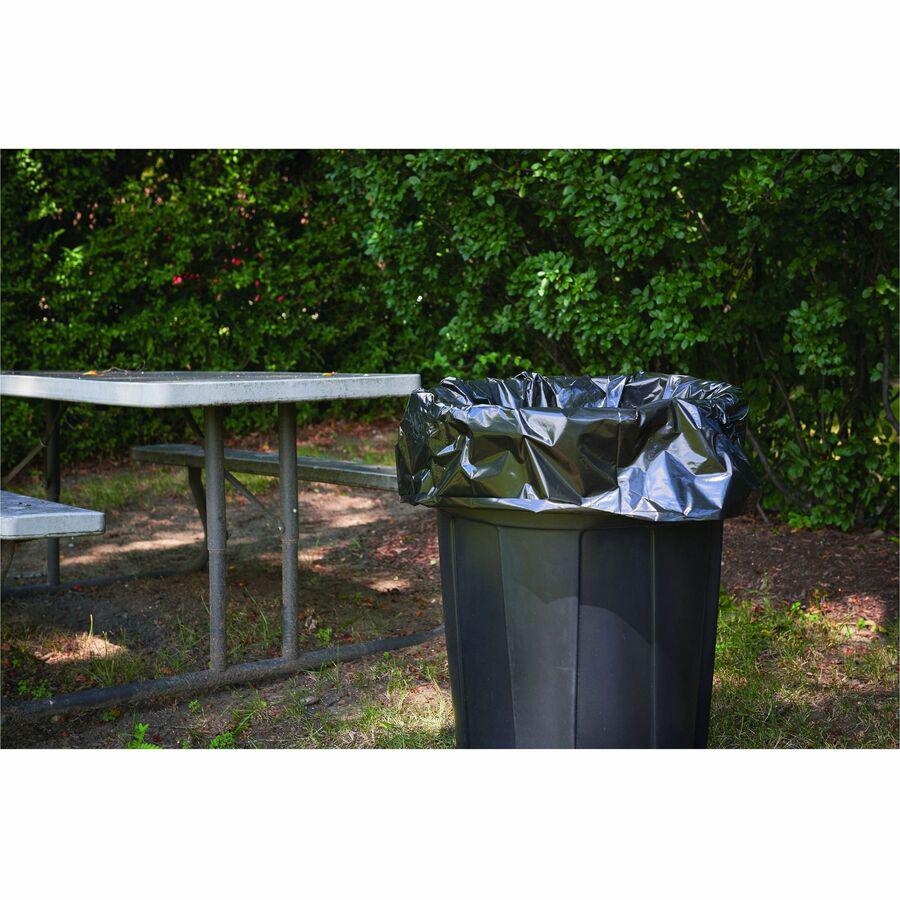Stout Insect Repellent Trash Bags - 30 gal Capacity - 33" Width x 40" Length - 2 mil (51 Micron) Thickness - Black - Polyethylene - 90/Box - Recycled. Picture 12