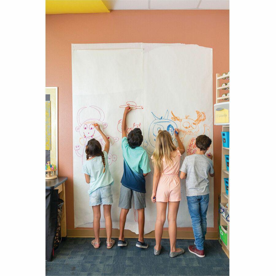 Pacon Kraft Paper - Classroom Activities, Painting, Craft - 7"Height x 24"Width x 1000 ftLength - 1 / Roll - White. Picture 8