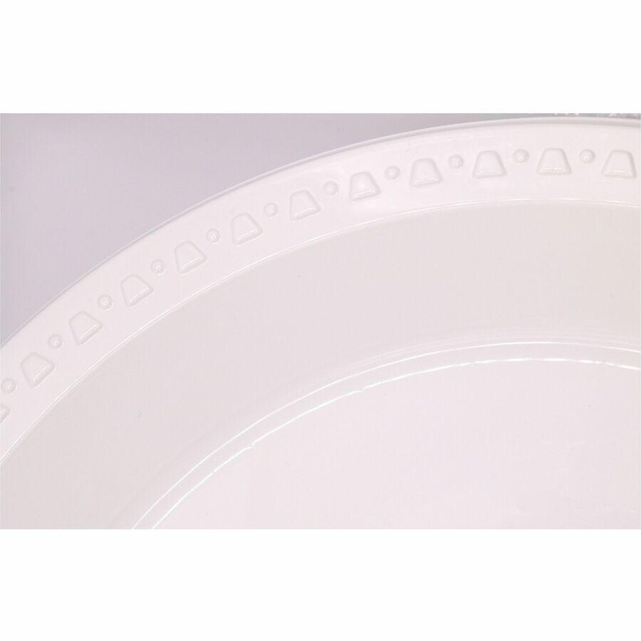 Tablemate Dinnerware Plate - 10.3" Diameter - Plastic Body - 125 / Pack. Picture 9