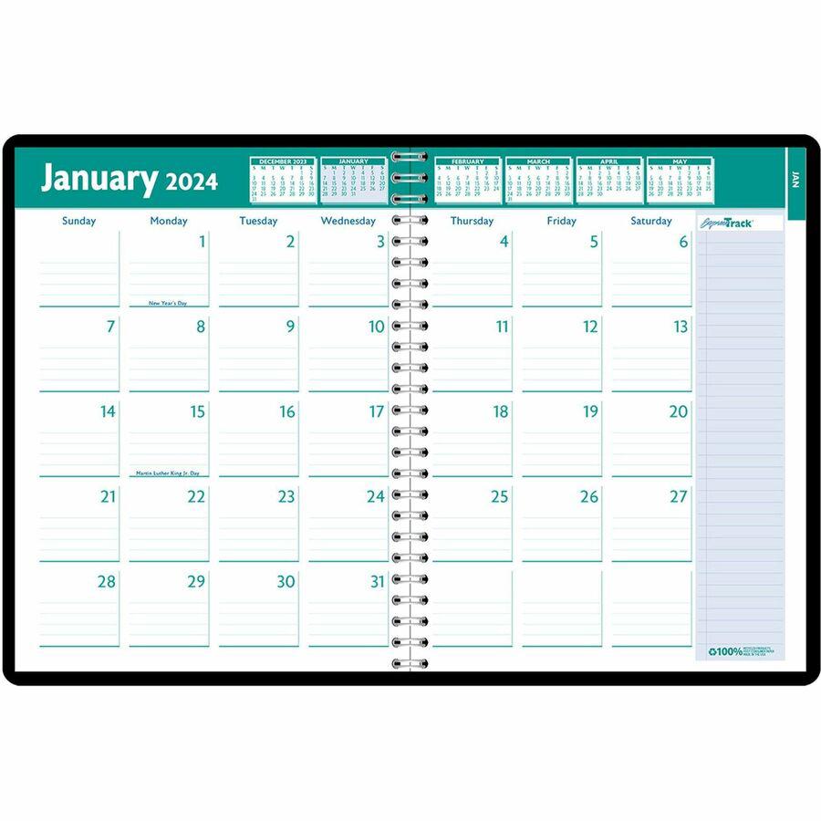 House of Doolittle Express Track Weekly/Monthly Calendar Planner - Julian Dates - Weekly, Monthly - 13 Month - January 2024 - January 2025 - 8:00 AM to 5:00 PM - Hourly - 1 Week, 1 Month Double Page L. Picture 4