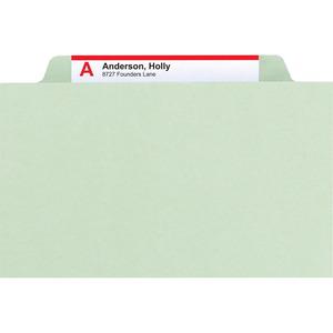 Smead 2/5 Tab Cut Letter Recycled Classification Folder - 8 1/2" x 11" - 2" Expansion - 6 x 2K Fastener(s) - 1" Fastener Capacity, 2" Fastener Capacity - Top Tab Location - Right of Center Tab Positio. Picture 9