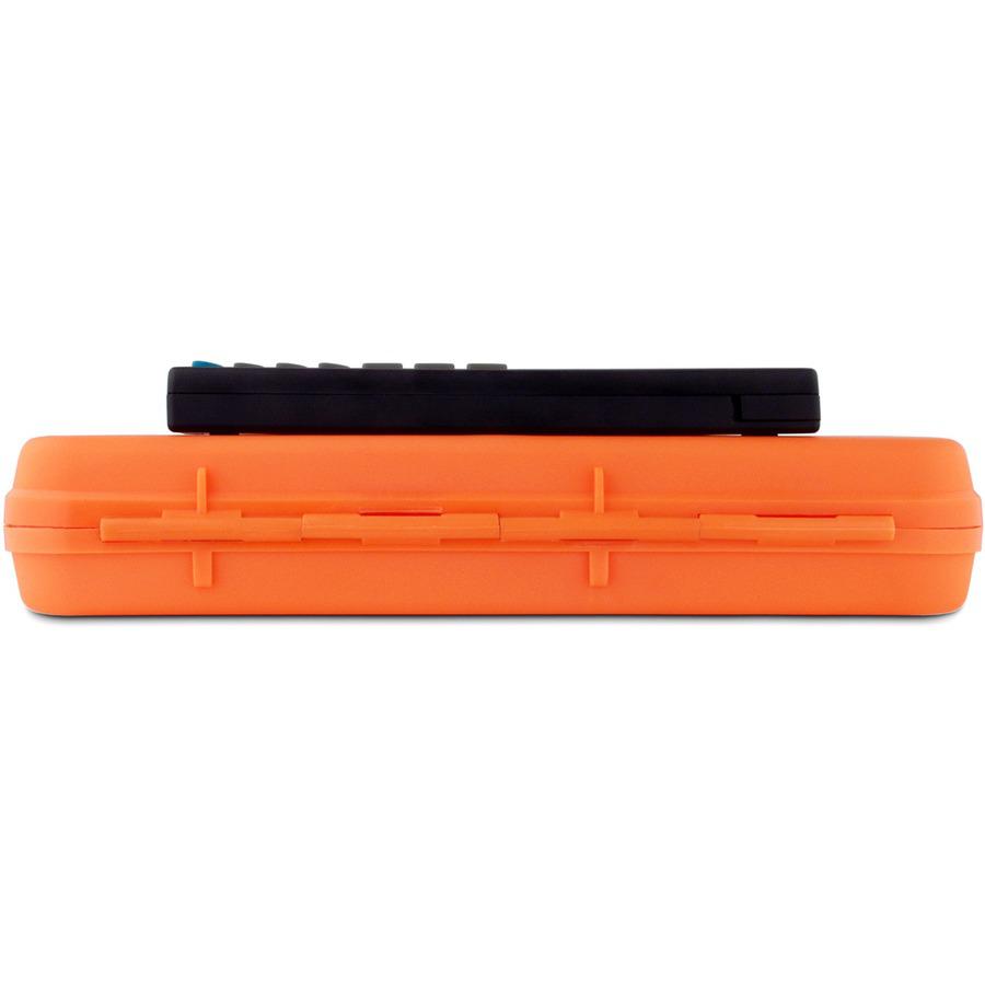 Saunders DeskMate II 00543 Portable Storage Clipboard - 0.50" Clip Capacity - Storage for Stationary - Bottom Opening - 10" x 16" - Low-profile - Polypropylene - Tangerine - 1 Each. Picture 9