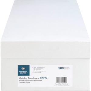 Business Source Durable Kraft Catalog Envelopes - Catalog - 6" Width x 9" Length - 24 lb - Gummed - Kraft - 500 / Box - Kraft. Picture 10