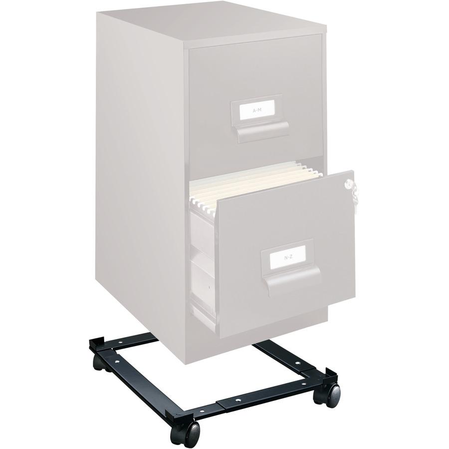 Lorell Commercial File Caddy - 400 lb Capacity - 4 Casters - Steel - x 16.6" Width x 4" Depth x 11.4" Height - Black - 1 Each. Picture 7