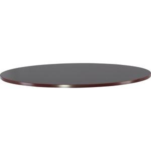 Lorell Essentials Round Conference Table Base - 24" x 24" x 29" - Material: Wood - Finish: Laminate, Mahogany - Leveling Glide. Picture 8