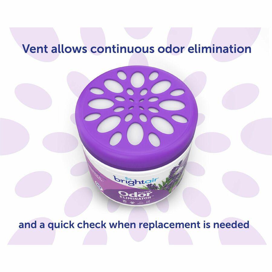 Bright Air Super Odor Eliminator Air Freshener - 14 oz - Lavender, Fresh Linen - 60 Day - 1 Each. Picture 6