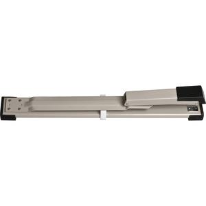 Business Source Long Reach Stapler - 20 of 20lb Paper Sheets Capacity - 210 Staple Capacity - Full Strip - 1/4" Staple Size - 1 Each - Putty, Gray, Black. Picture 3