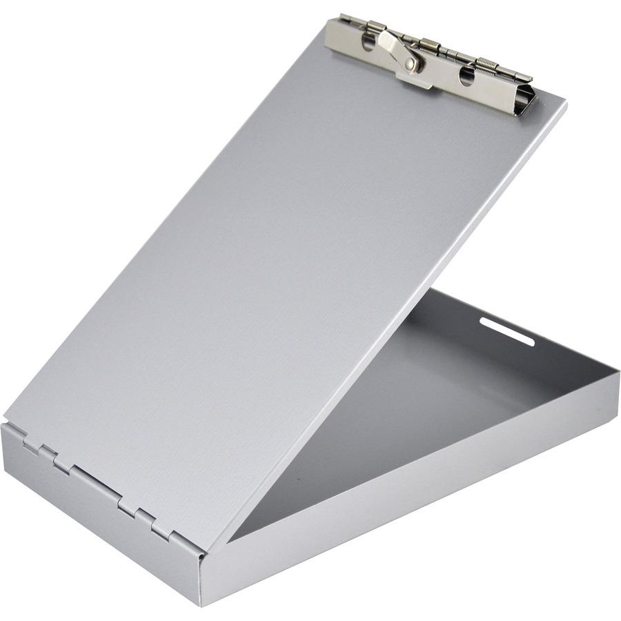 Saunders Recycled Aluminum Redi-Rite Clipboard - Top Opening - 6" x 9" - Aluminum - Silver - 1 Each. Picture 4