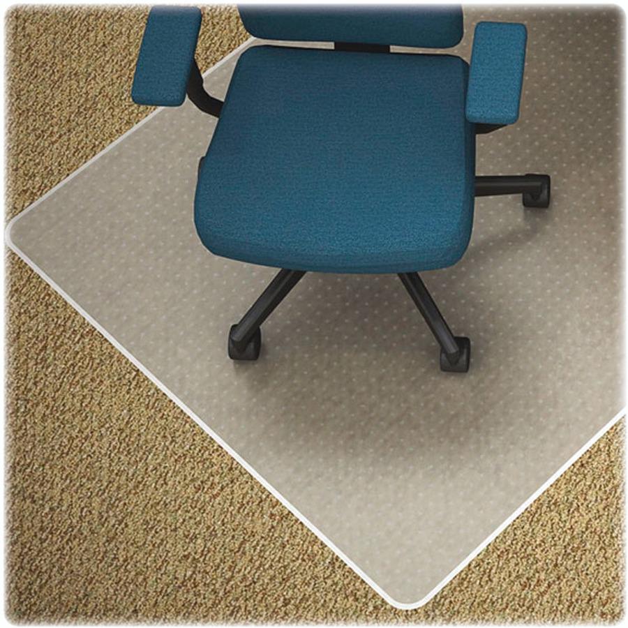 Lorell Standard Lip Low-pile Chairmat - Carpeted Floor - 48" Length x 36" Width x 0.112" Thickness - Lip Size 10" Length x 19" Width - Vinyl - Clear - 1Each. Picture 10