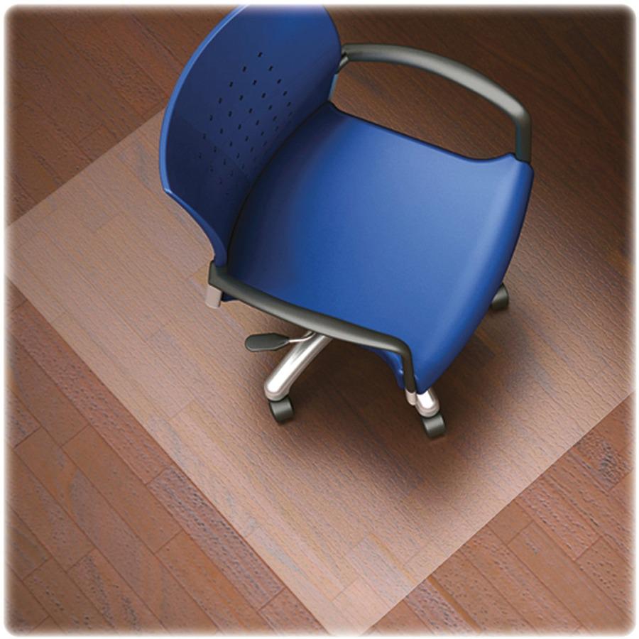 Lorell Nonstudded Chairmat - Tile Floor, Vinyl Floor, Hardwood Floor - 48" Length x 36" Width x 0.060" Thickness - Rectangular - Vinyl - Clear - 1Each. Picture 9