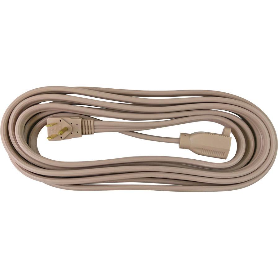 Compucessory Heavy Duty Indoor Extension Cord - 14 Gauge - 125 V AC / 15 A - Beige - 15 ft Cord Length - 1. Picture 5