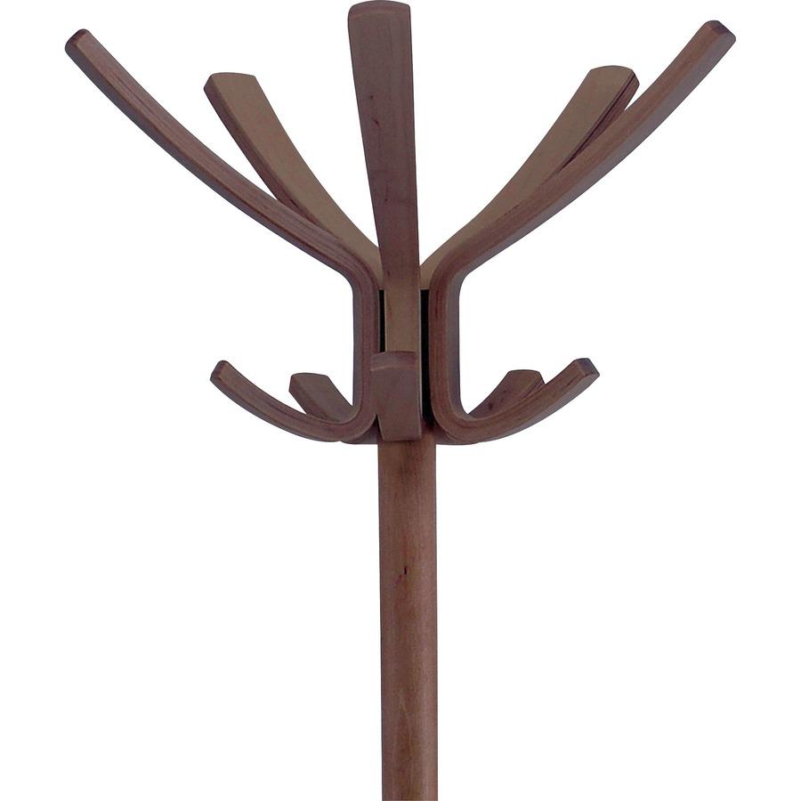 Alba High-capacity Wood Coat Stand - 5 Hooks - for Coat - Wood - 1 Each. Picture 4