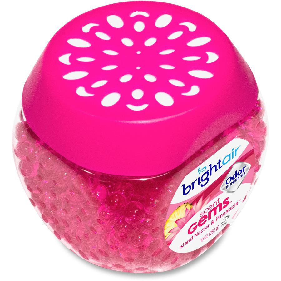 Bright Air Scent Gems Odor Eliminator - Beads - 10 oz - Island Nectar, Pineapple - 45 Day - 1 Each. Picture 4