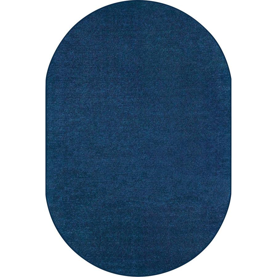 Carpets for Kids Mt. St. Helens Carpet Rug - 108" Length x 72" Width - Oval - Blueberry - Nylon. Picture 4
