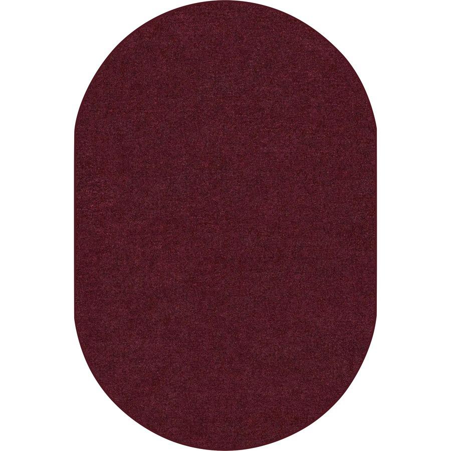 Carpets for Kids Mt. St. Helens Carpet Rug - 108" Length x 72" Width - Oval - Cranberry - Nylon. Picture 5