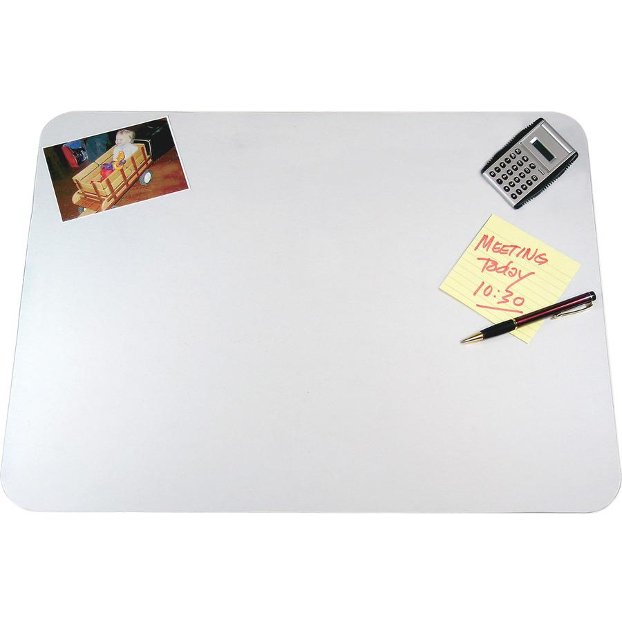 Artistic Krystal Antimicrobial Desk Pad - 22" Width x 17" Depth - Polyvinyl Chloride (PVC) - Clear. Picture 3