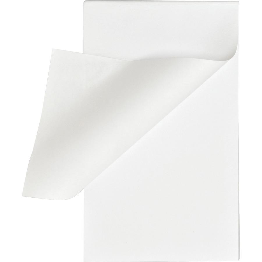 Business Source Plain Memo Pads - 100 Sheets - Plain - Glued - Unruled - 15 lb Basis Weight - 3" x 5" - White Paper - Chipboard Backing - 36 / Carton. Picture 7