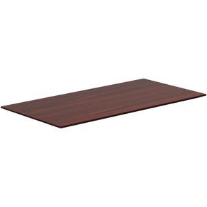 Lorell Relevance Series Tabletop - Laminated Rectangle, Mahogany Top - Contemporary Style x 60" Table Top Width x 24" Table Top Depth x 1" Table Top Thickness x 59.88" Width x 23.63" Depth - Assembly . Picture 6