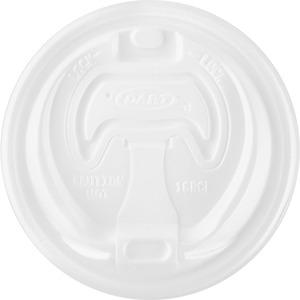 Dart Reclosable Hot Beverage Cup Lid - 100 Lids/Pack - 1000 / Carton - White. Picture 3