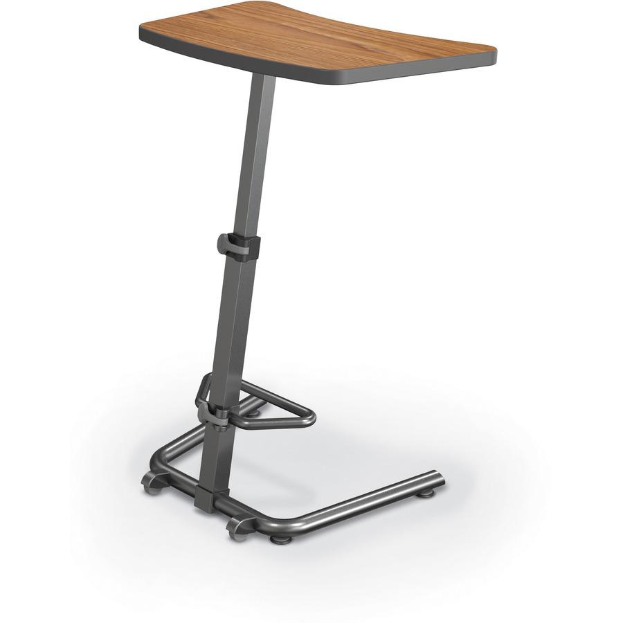 MooreCo Up-Rite Student Height Adjustable Sit/Stand Desk - High Pressure Laminate (HPL) Rectangle Top - Black U-shaped Base - 26.60" Table Top Width x 20" Table Top Depth x 1.13" Table Top Thickness -. Picture 6