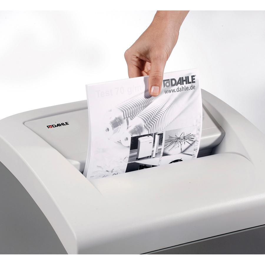 Dahle 50564 Oil-Free Department Shredder - Continuous Shredder - Cross Cut - 24 Per Pass - for shredding Staples, Paper Clip, Credit Card, CD, DVD - 0.125" x 1.563" Shred Size - P-4 - 30 ft/min - 16" . Picture 8