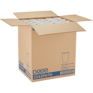 Dixie Pathways 12 oz Paper Hot Cups By GP Pro - 50 / Pack - 20 / Carton - White - Paper - Hot Drink. Picture 7