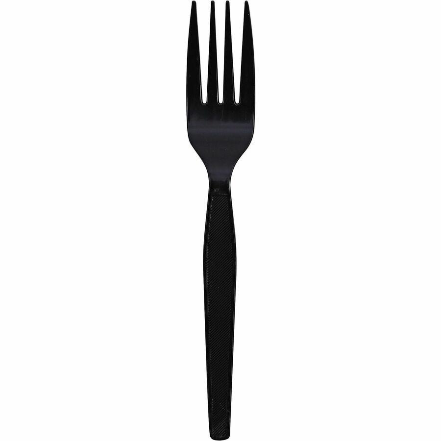 Genuine Joe Heavyweight Fork - 1 Piece(s) - 1000/Carton - Fork - 1 x Fork - Disposable - Textured - Black. Picture 6