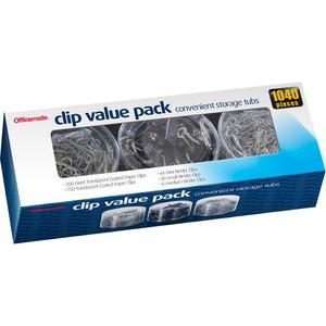 Officemate Clip Value Pack - Jumbo - No. 2 - 13" Width - 10 Sheet Capacity - for Document, Paper - Smooth, Reusable, Storage Tub - 1Each - Black, Silver - Metal. Picture 5