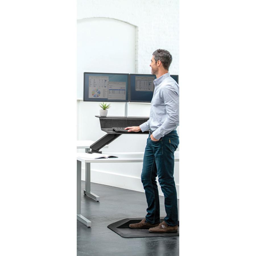 Fellowes ActiveFusion&trade; Anti-Fatigue Mat - Floor, Workstation - 35.75" Width x 23.50" Depth x 3.50" Thickness - Rectangle - Black. Picture 13