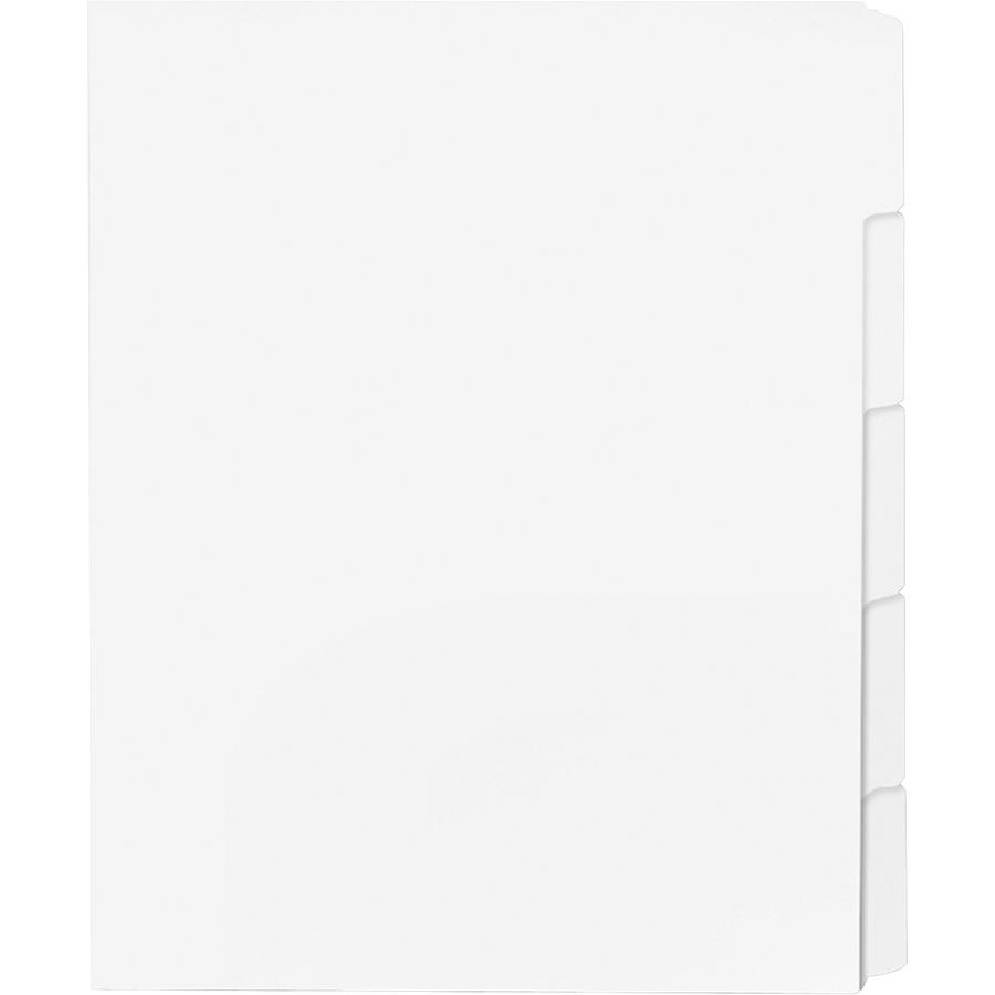 Business Source Tab Printer Economy Index Dividers - Print-on Tab(s) - 5 Tab(s)/Set - 8.5" Divider Width x 11" Divider Length - Letter - White Divider - White Tab(s) - 50 / Box. Picture 9
