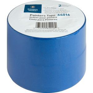 Business Source Multisurface Painter's Tape - 60 yd Length x 2" Width - 5.5 mil Thickness - 2 / Pack - Blue. Picture 4