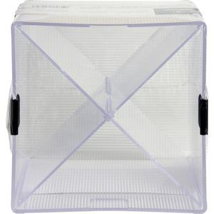 Business Source X-Cube Storage Organizer - 4 Compartment(s) - 6" Height x 6" Width x 6" DepthDesktop - Clear - 1 Each. Picture 10
