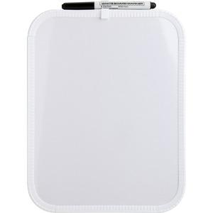 Lorell Personal Whiteboards - 11" (0.9 ft) Width x 8.5" (0.7 ft) Height - White Melamine Surface - White Plastic Frame - Rectangle - 6 / Bundle. Picture 3