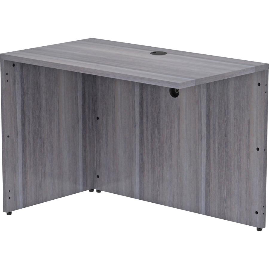 Lorell Essentials Series Return Shell - 42" x 24"29.5" , 1" Top - Laminate, Weathered Charcoal Table Top - Modesty Panel. Picture 12