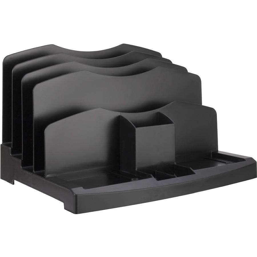 Business Source Smart Sorter Letter Tray/Organizer - 9 Compartment(s) - 14" Height x 13.1" Width x 9.9" DepthDesktop - Black - 1 Each. Picture 9