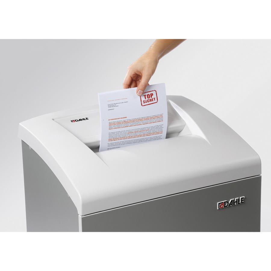 Dahle 50114 Small Office Shredder - Cross Cut - 12 Per Pass - for shredding Staples, Paper Clip, Credit Card, CD - 0.125" x 1.563" Shred Size - P-4 - 22 ft/min - 9.50" Throat - 10 Minute Run Time - 10. Picture 2
