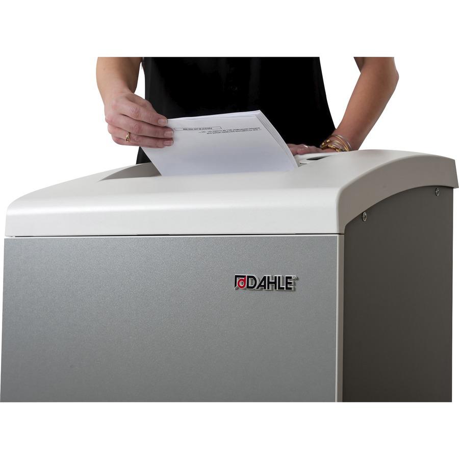 Dahle 50310 Small Office Shredder - Cross Cut - 22 Per Pass - for shredding Staples, Paper Clip, Credit Card, CD, DVD - 0.188" x 1.563" Shred Size - P-3 - 22 ft/min - 10.25" Throat - 10 Minute Run Tim. Picture 13