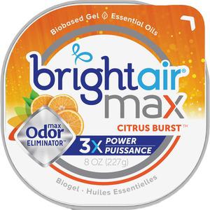 Bright Air Max Scented Gel Odor Eliminator - Gel - 8 oz - Citrus - 6 / Carton - Odor Neutralizer, Phthalate-free, Paraben-free, BHT Free, Bio-based, Formaldehyde-free, NPE-free. Picture 4