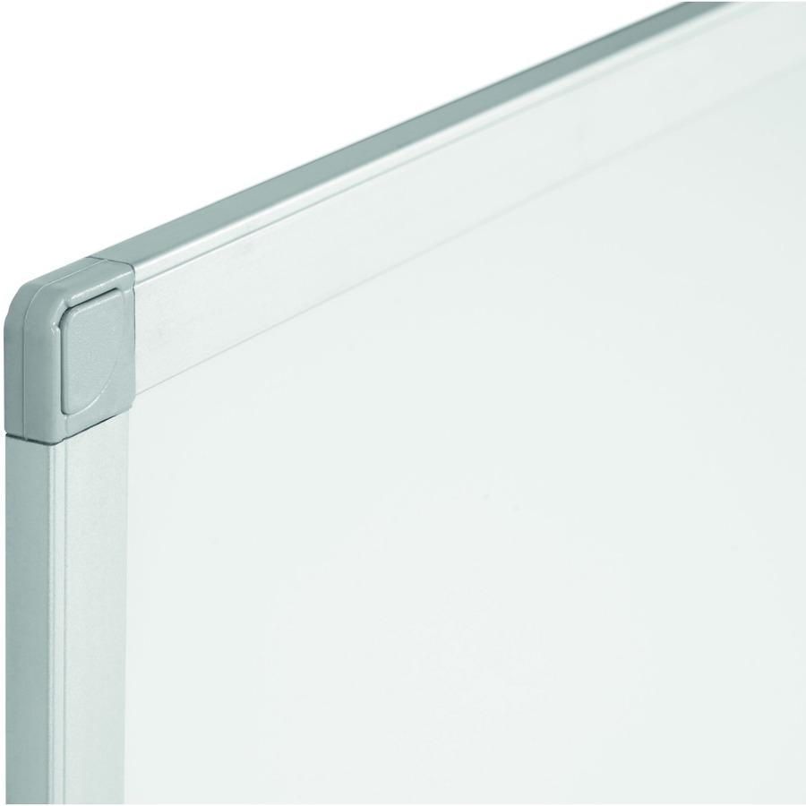 Bi-silque Ayda Steel Dry Erase Board - 24" (2 ft) Width x 18" (1.5 ft) Height - White Steel Surface - Aluminum Frame - Rectangle - Horizontal/Vertical - Magnetic - 1 Each. Picture 8