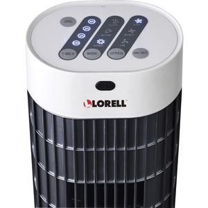 Lorell Tower Fan - 30" Diameter - 3 Speed - Sleep Mode, Breeze Mode, Oscillating, Timer - 30.2" Height x 9.5" Width x 9.5" Depth - Plastic - Black, Silver. Picture 2