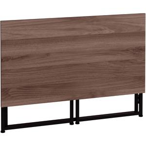Lorell Folding Desk - For - Table TopWalnut Laminate Rectangle Top - Black Base x 43.30" Table Top Width x 23.62" Table Top Depth - 30" Height - Assembly Required - Brown - 1 Each. Picture 4
