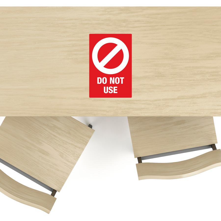 Avery&reg; Surface Safe DO NOT USE Table & Chair Decals - 10 / Pack - Do Not Use Print/Message - 4" Width x 6" Height - Rectangular Shape - Water Resistant, Pre-printed, Chemical Resistant, Abrasion R. Picture 3